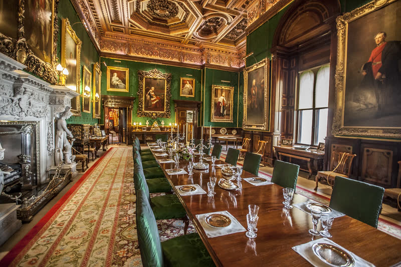 Opulent State Room interior at Alnwick Castle